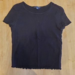 American Eagle Lettuce Hem Crop Top
